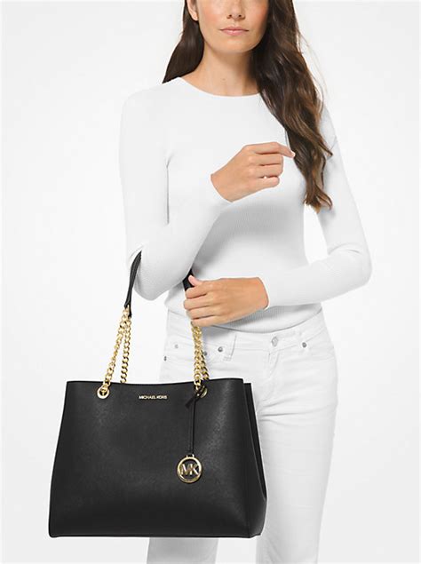 michael kors susannah large saffiano leather shoulder bag|saffiano leather cross body bag.